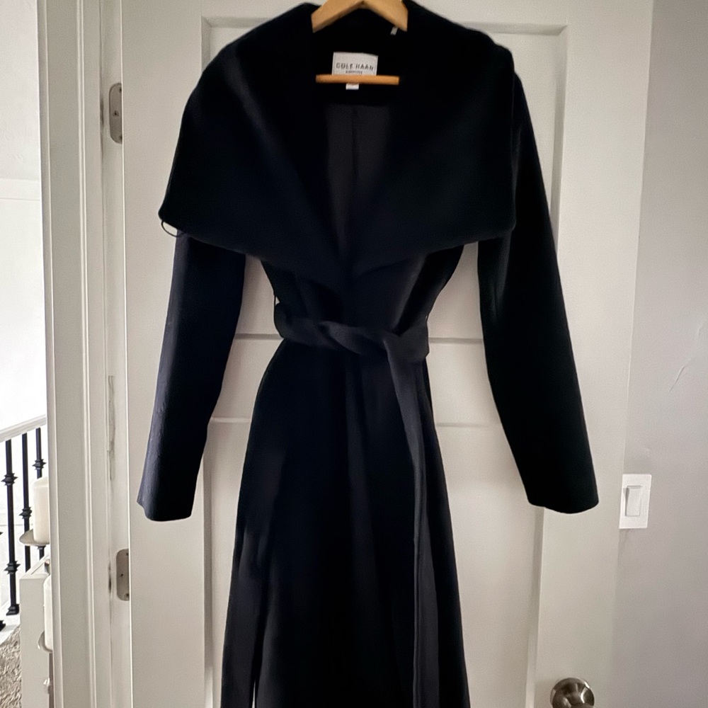EUC Cole Haan Black Pea Coat. Size 2